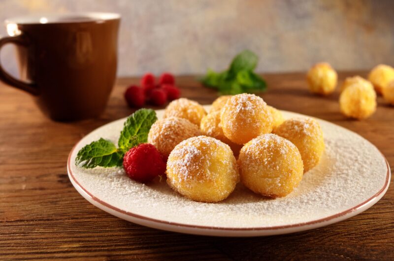 Serowe kuleczki na słodko z Air Fryera