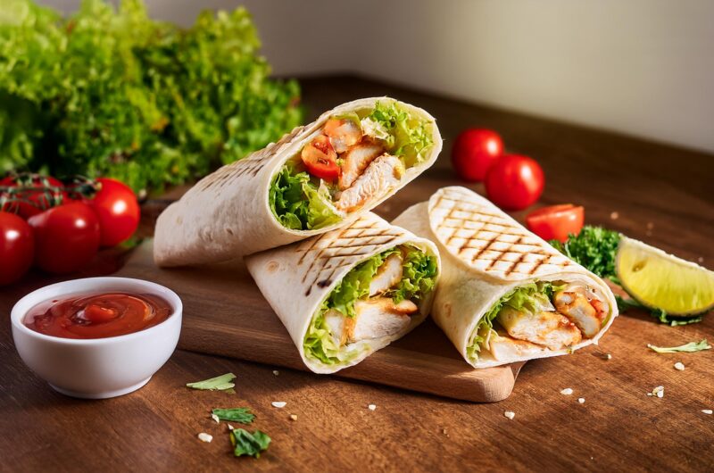 Wrapy z kurczakiem w Air Fryer