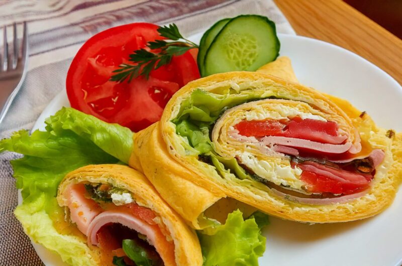 Omletowy wrap z Air Fryer