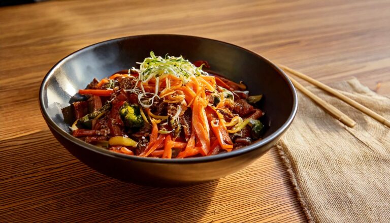 Udon z&nbsp;wołowiną i&nbsp;warzywami z&nbsp;Air Fryer