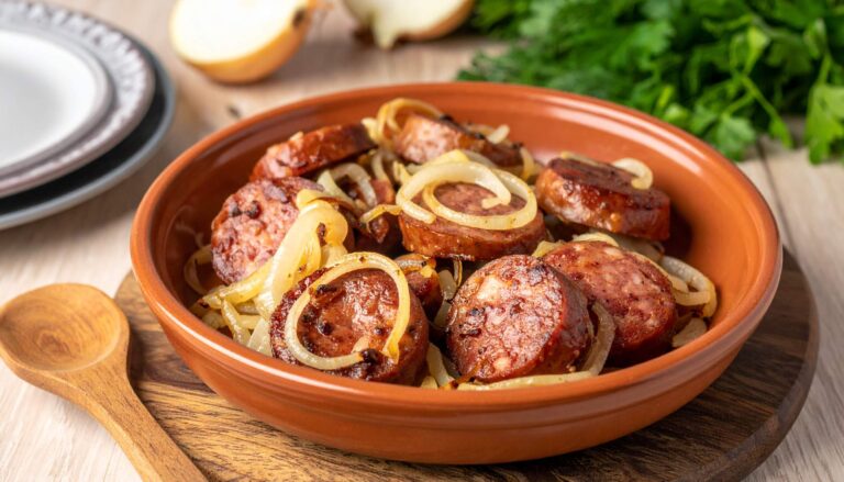 Kiełbasa z&nbsp;cebulką z&nbsp;Air Fryer