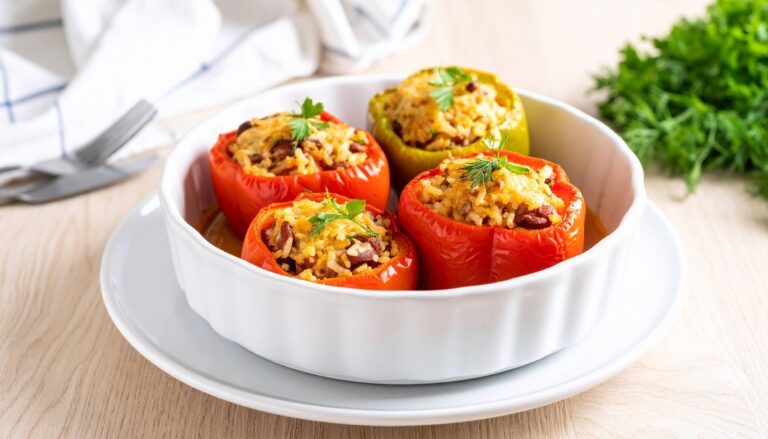 Papryki faszerowane bez&nbsp;mięsa z&nbsp;Air Fryer