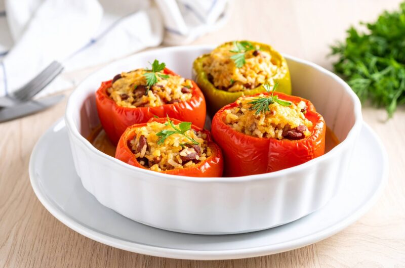 Papryki faszerowane bez mięsa z Air Fryer