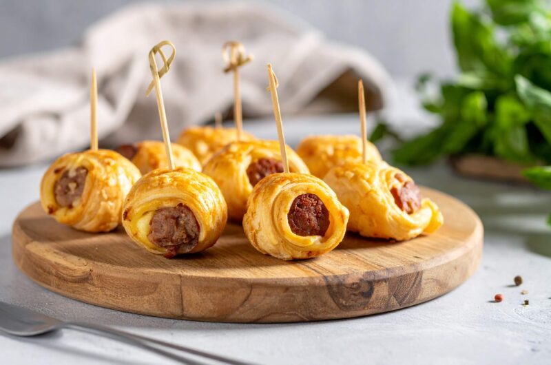 Ślimaczki z ciasta francuskiego na patyku z Air Fryer