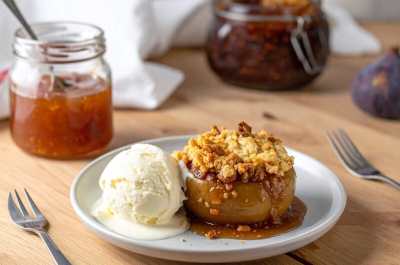 Pieczone jabłka z kruszonką z Air Fryer