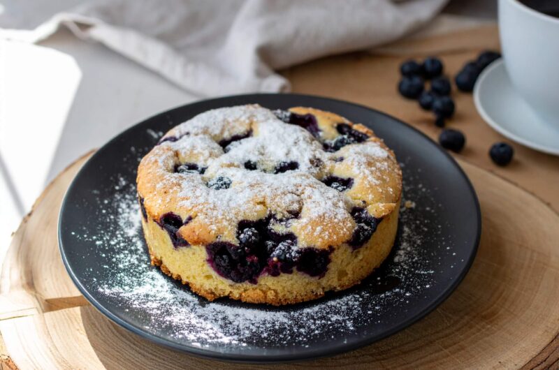 Placek z borówkami z Air Fryer