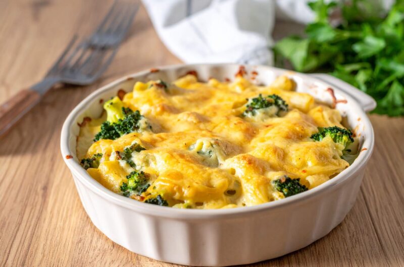 Zapiekanka makaronowa serowo-brokułowa z Air Fryer