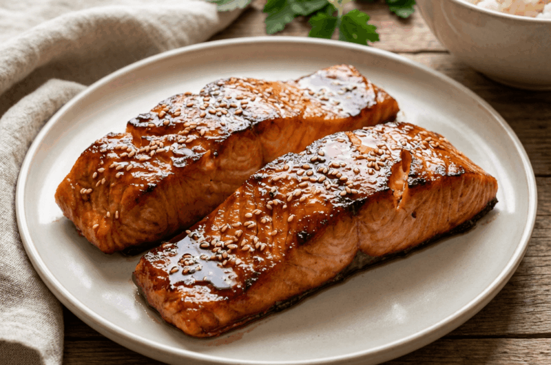 Łosoś teriyaki z Air Fryer